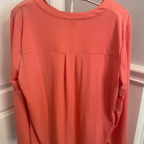 Michael Kors Vibrant Coral Blouse with Zipper - Picture 5 of 7